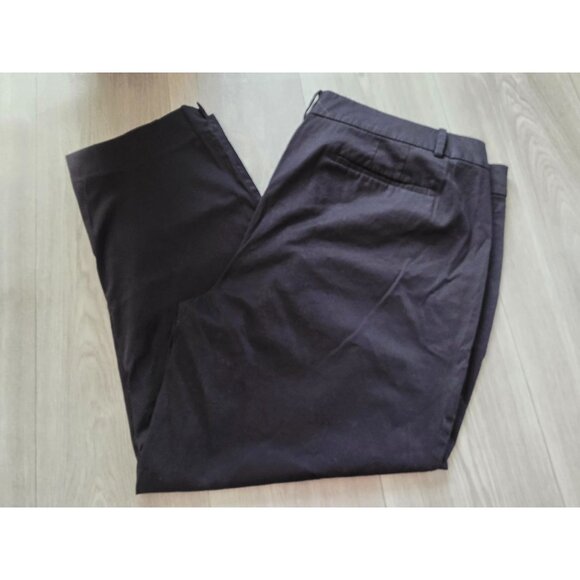 Talbots Womens The Perfect Crop Pants 20L Black - Picture 2 of 4